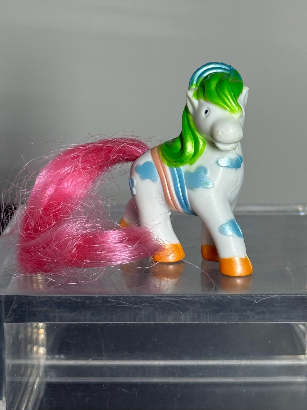 Vintage Tara Toy Carousel Cuties Pony Mini Figure 80s 90s White Pink Hair